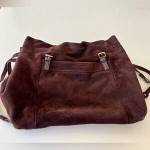 NEW LISTING - VTG KATE SPADE BROWN SUEDE HOBO - Missing Handles